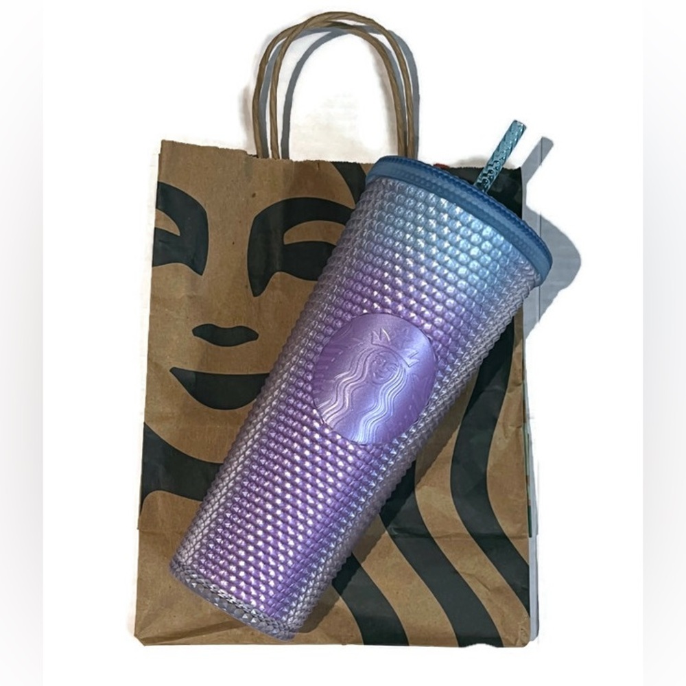 NWT Starbucks ombré tumbler from blue to purple, studded tumbler, venti, 24 oz.